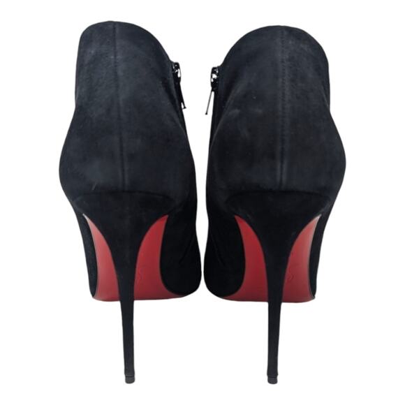Christian Louboutin Bellissima 100 Ankle Boot Suede Round Toe High Heel Black 40 - Picture 6 of 10